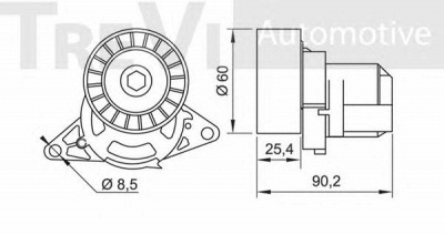 TREVI AUTOMOTIVE ta1692 -  Натяжная планка, поликлиновой ремень